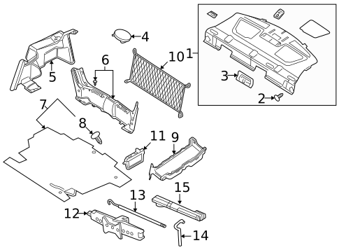 Interior Trim - Rear Body for 2008 Mercury Milan #0