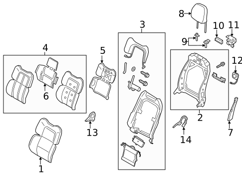 Front Seat Components for 2022 Lincoln Navigator #1