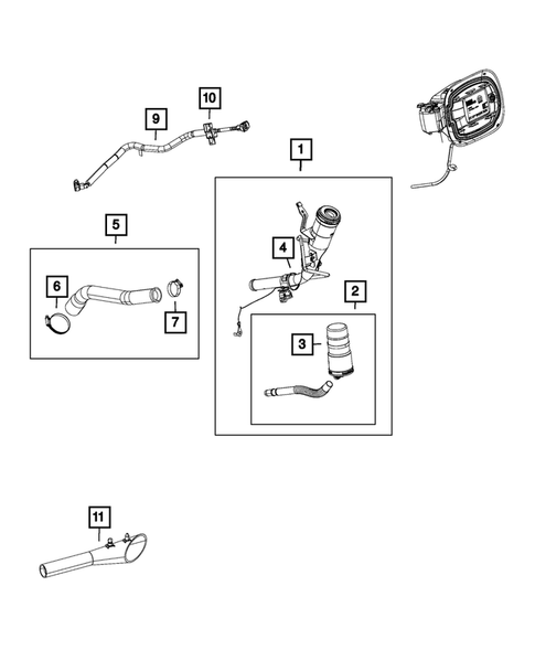 Fuel Tank Filler Tube for 2019 Ram 1500 #0