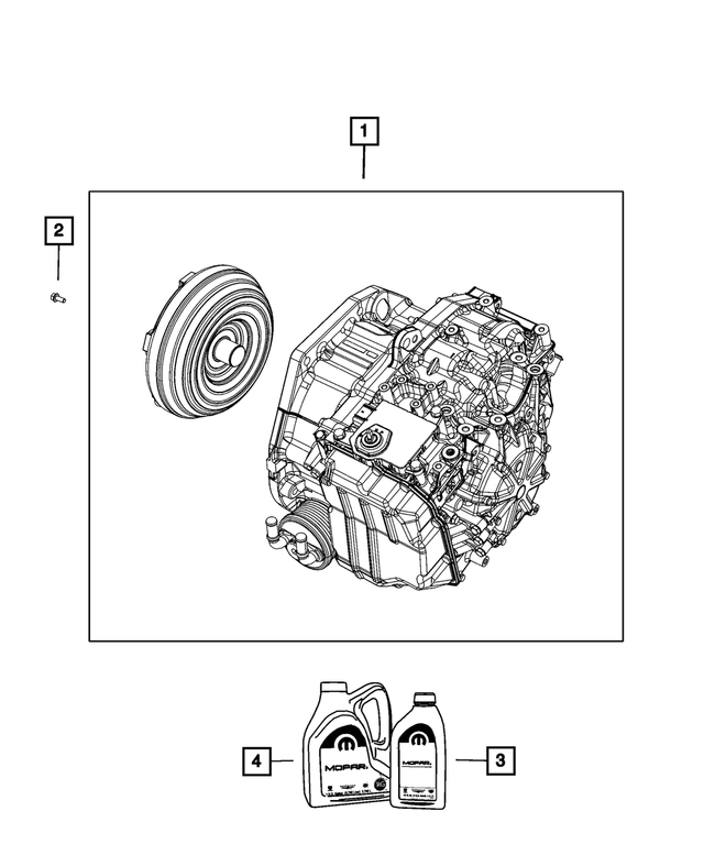 68247754AB - AS60T; 6 Speed; Automatic Transaxle: With Torque Converter Transmission Kit for Mopar Image