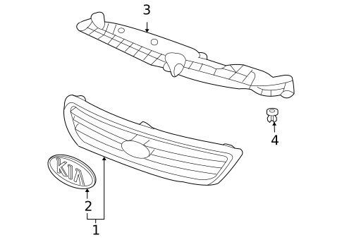 Grille & Components for 2009 Kia Optima #0