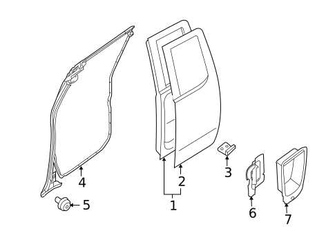 Door & Components for 2009 Suzuki Equator #0