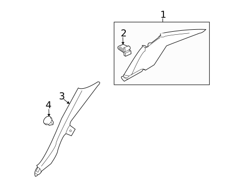 INTERIOR TRIM - QUARTER PANELS for 2008 INFINITI G35 #0