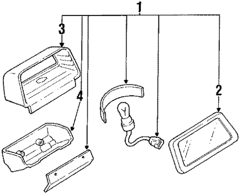 High Mount Lamps for 1993 Subaru Loyale #1