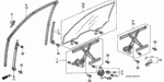 73300S02J00 - : Glass Assembly, R Front Door (Green) for Honda Image