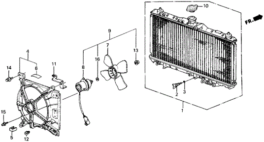 Radiator (Toyo) for 1990 Honda Prelude #0