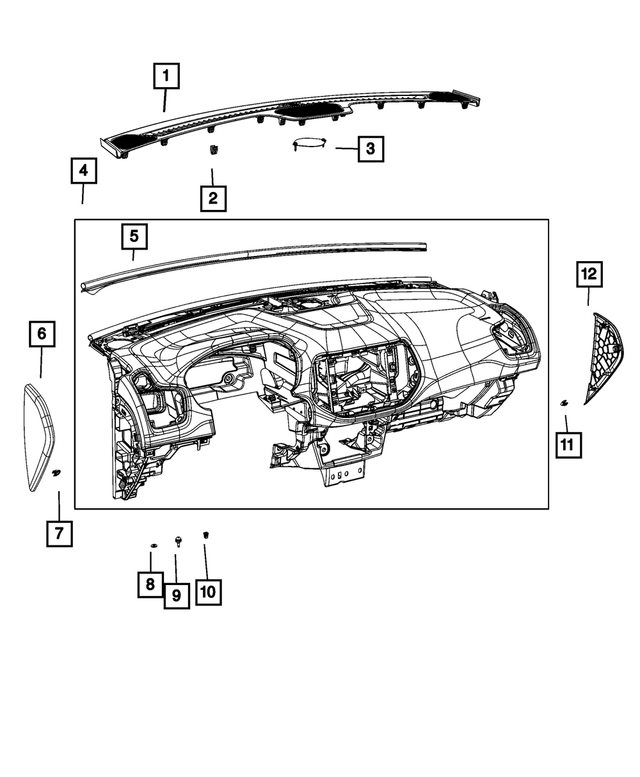 5UT70PS4AA - Interior Trim: Instrument Panel End Cap for Mopar Image image