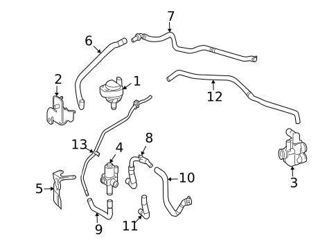 Hoses & Pipes for 2010 Mercedes-Benz CLS63 AMG #0