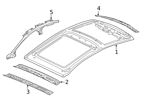 Roof & Components for 2014 Lincoln MKZ #2