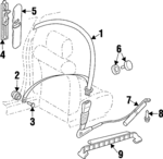 90542136 - Electrical: Retractor Side for Cadillac: Catera Image