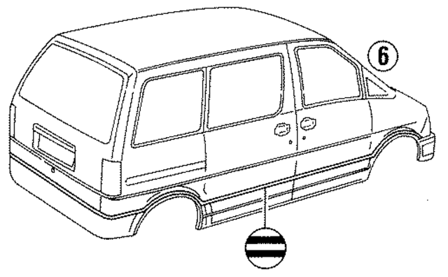 E99Z1220000AZ - Body: Stripe Tape for Ford: Aerostar Image