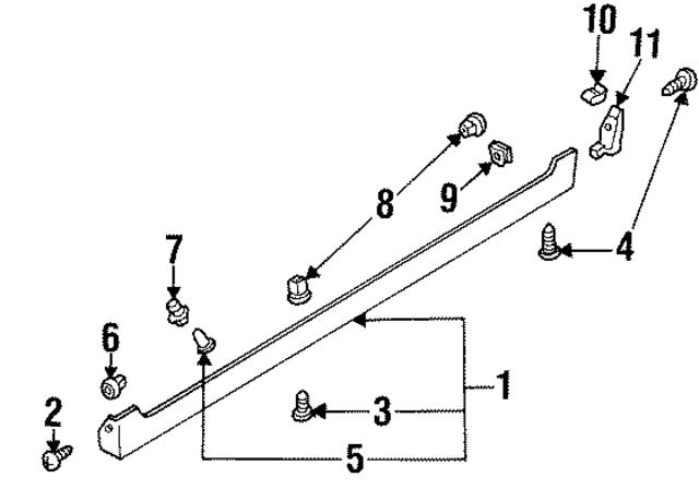 768523J114 - Body: Rocker Molding for Infiniti Image