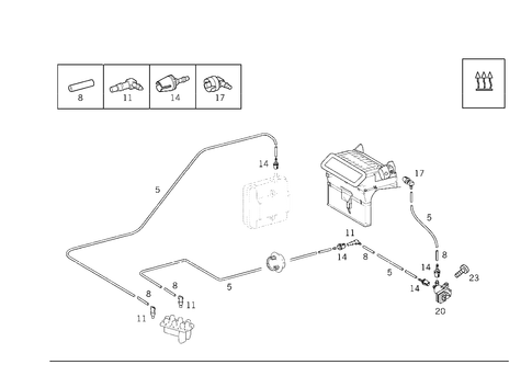 Heating/Air-Conditioner Vacuum Parts for 2000 Mercedes-Benz E 430 #0