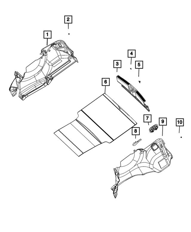 6RM55DX9AB - Interior Trim: Luggage Compartment Carpet for Mopar Image