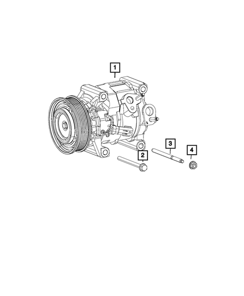 Air Conditioner Compressor and Mounting for 2016 Dodge Grand Caravan #1