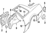 22540738 - Body: Outer Panel for Buick: Skyhawk | Pontiac: J2000 Sunbird, Sunbird Image