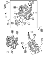 53021231AD - Engine 4.7L Eight Cylinder [EVA]: Timing Cover Kit for Mopar Image