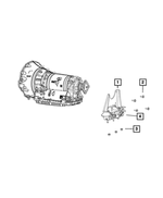 68147349AB - 8HP70; 8-Speed; Automatic Transmission: Transmission Mount Bracket for Ram: 1500, 1500 Classic Image