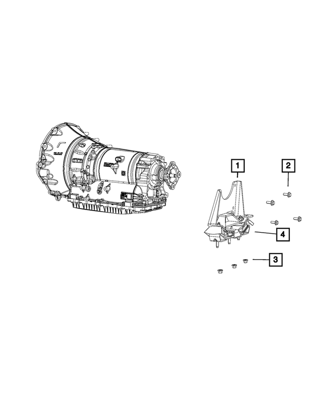 68147349AB - 8HP70; 8-Speed; Automatic Transmission: Transmission Mount Bracket for Mopar Image