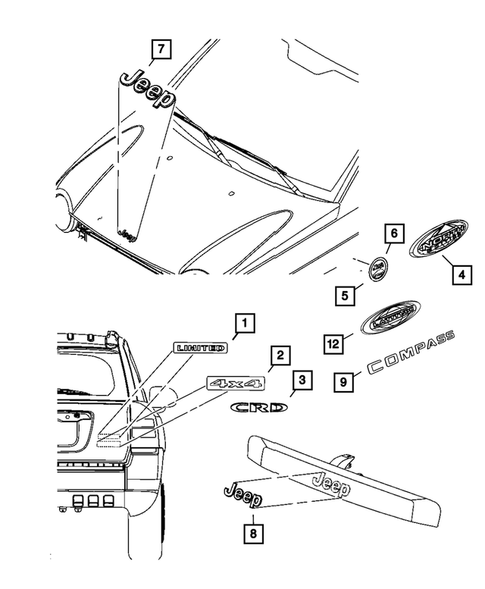 Nameplates for 2012 Jeep Patriot #0