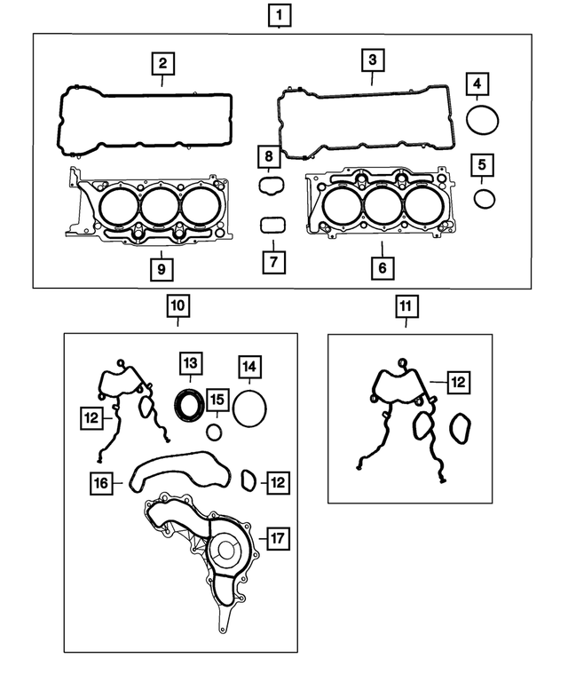 « 68370039AC – 3.2L Gas; Engine : Moteur Trs Joint pour Mopar Image »