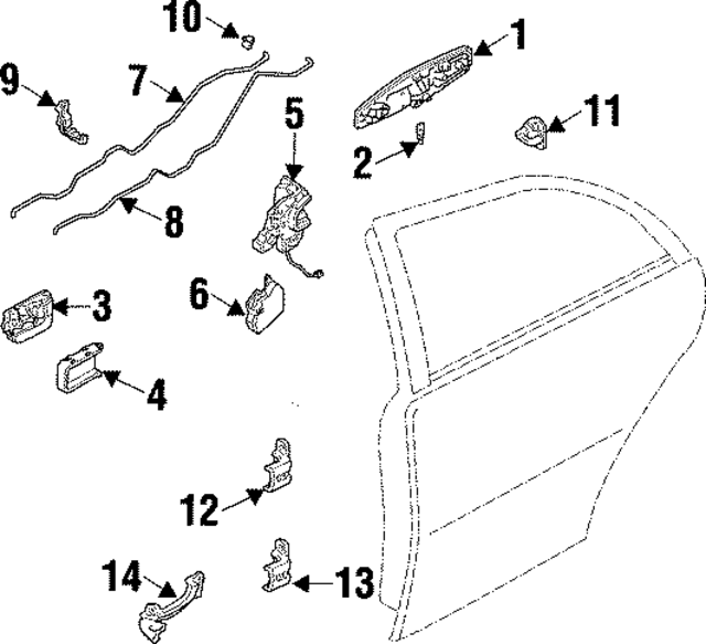 806126P000 - Body: Handle, Outside Washer for Infiniti Image