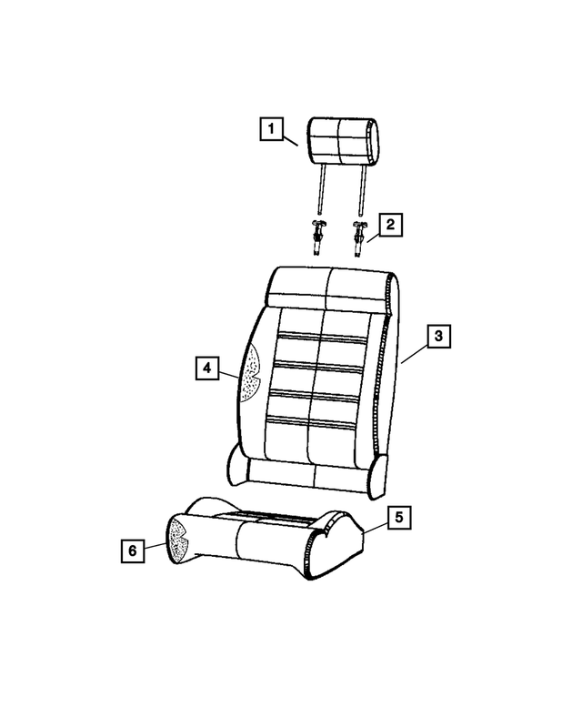 1SJ60XDVAA - Interior Trim: Front Headrest for Mopar Image image