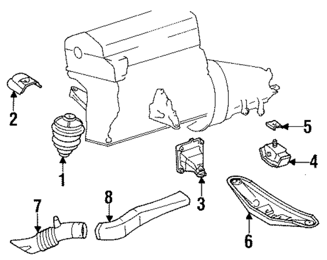1242401917 - Engine: Front Mount for Mercedes-Benz Image