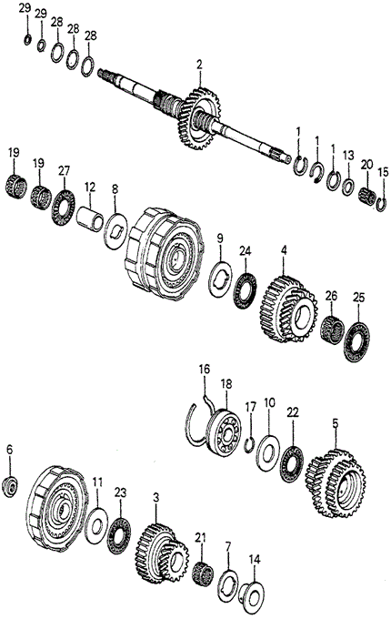 AT Mainshaft for 1984 Honda Accord #0