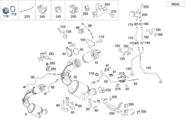 2124907000 - : Catalytic Convert System for Mercedes-Benz Image