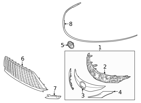 Grille & Components for 2025 Toyota Sienna #0