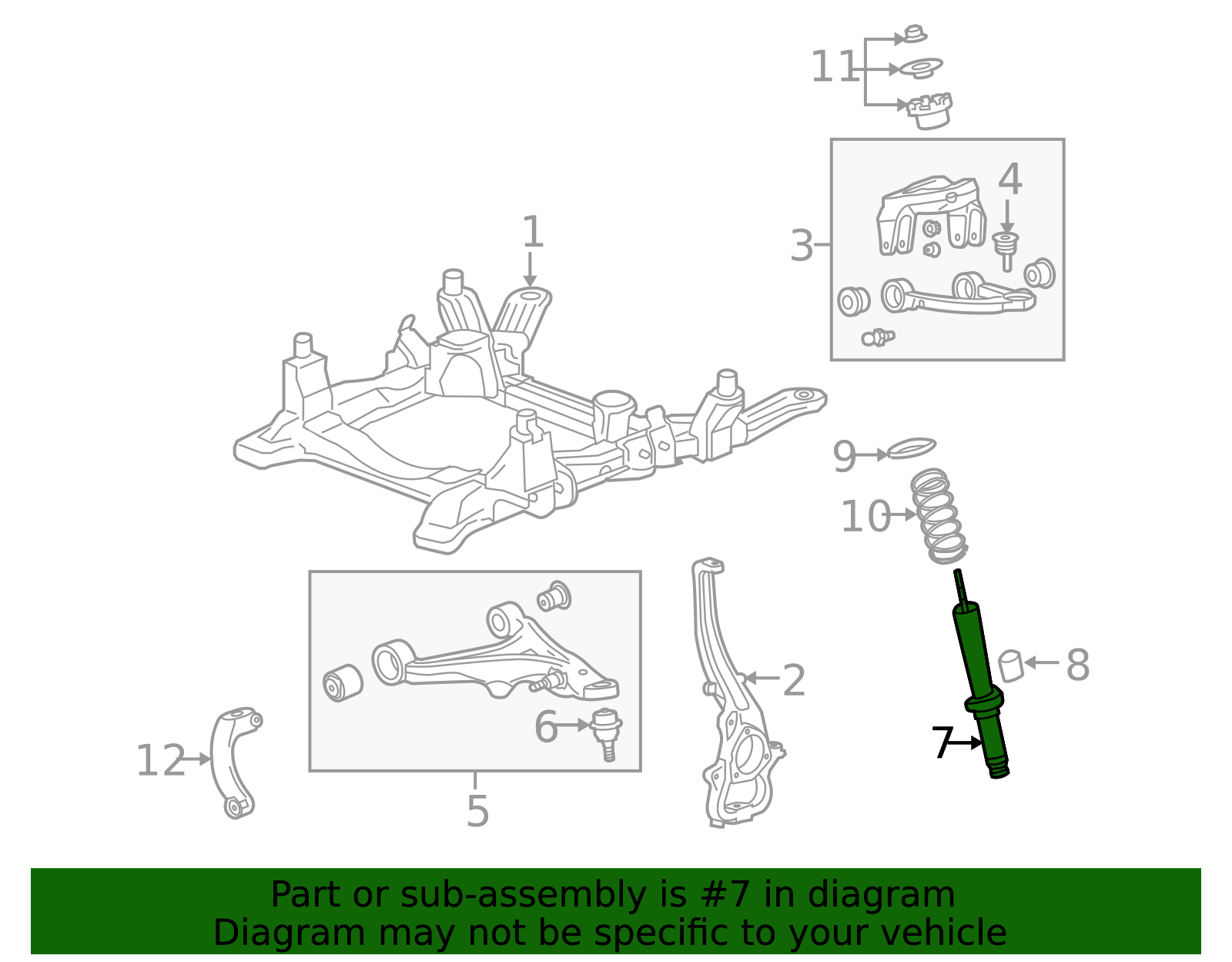 2005-2009 Cadillac SRX Premium Monotube Front Shock Absorber 19256655 ...