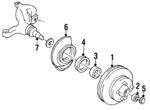S6 - Brakes: ACDelcoâ„¢ Inner Bearing for GM Image