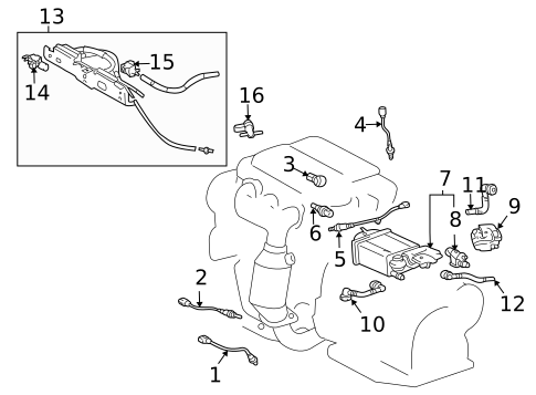 Emission Components for 2007 Toyota Solara #0