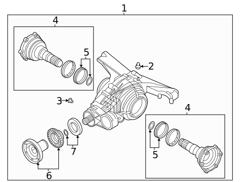 Axle & Differential for 2025 Audi S7 Sportback #1