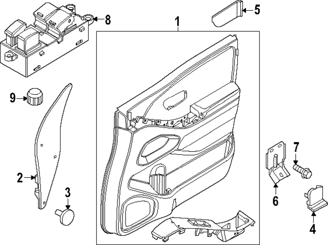 809009BU3C - : Door Interior Trim Panel for Nissan Image