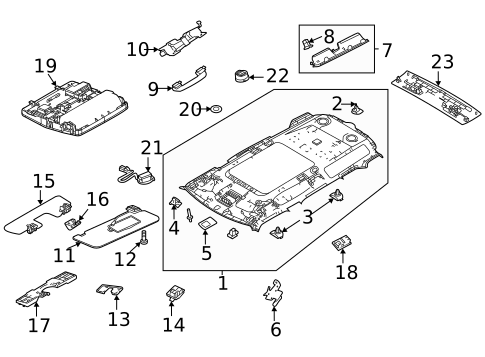 Interior Trim - Roof for 2020 Land Rover Defender 90 #0