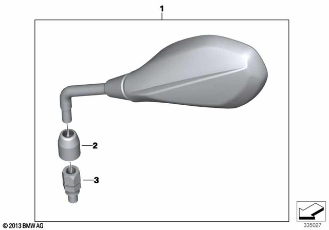 51167715861 - : Mirror Left               for BMW-Motorrad Image