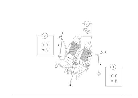 Front Seat Safety Belt for 2015 Smart Fortwo #0