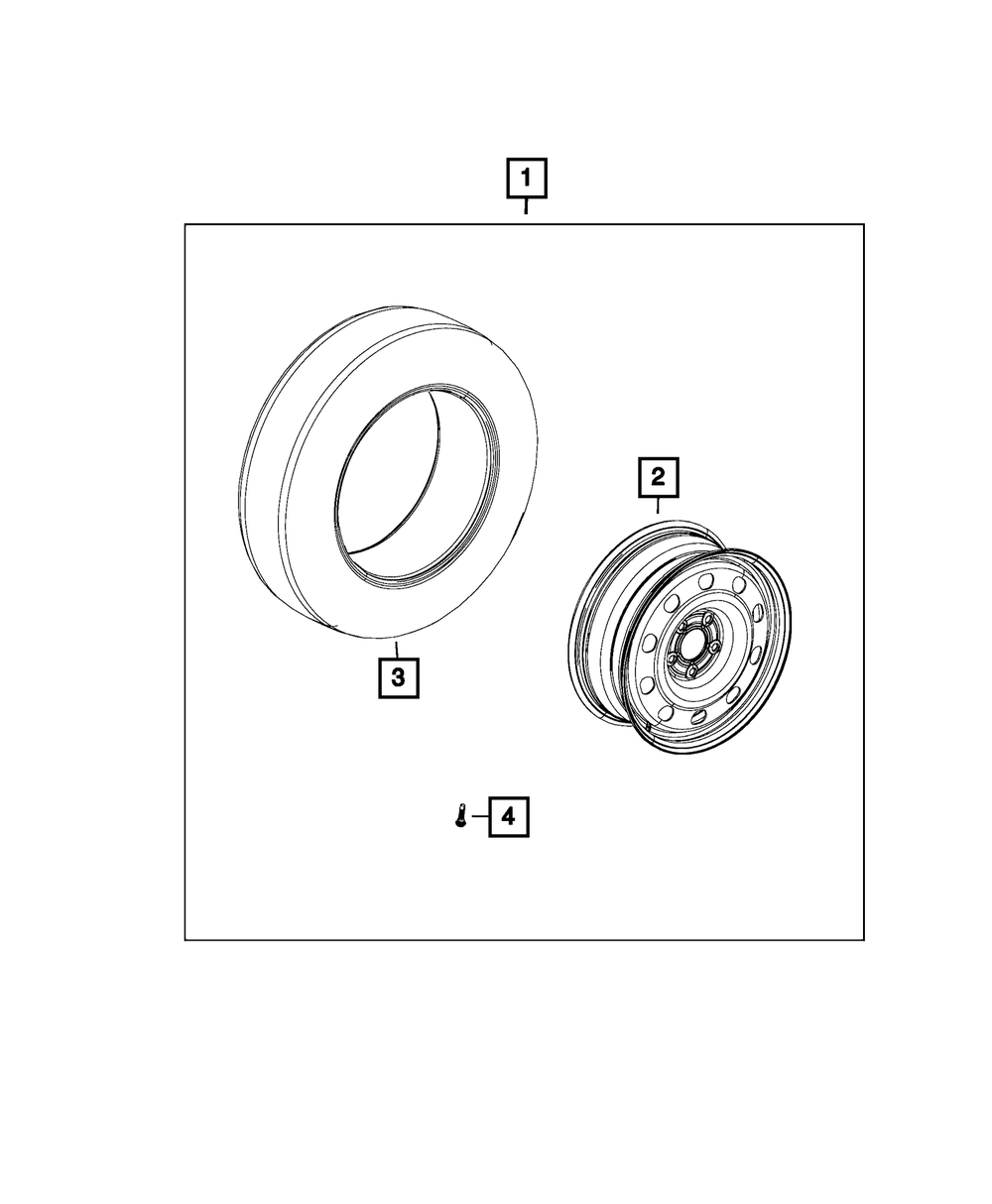 Spare Tire Kit - Mopar (82214035)