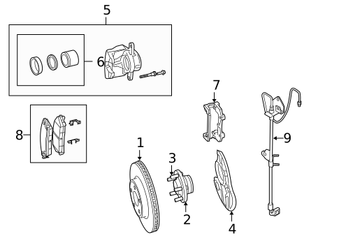 Brake Components for 2005 Chrysler 300 #1
