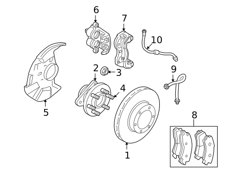 Front Brakes for 2008 Mitsubishi Raider #0