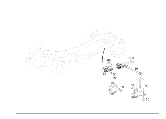 4635420018 - Rear Axle: Level Sensor for Mercedes-Benz: G55 AMG, G550, G550 4x4, G63 AMG, G65 AMG Image image