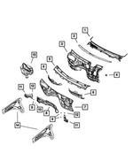 68021019AH - Body Sheet Metal Except Doors: Dash Panel for Dodge: Durango | Jeep: Grand Cherokee Image