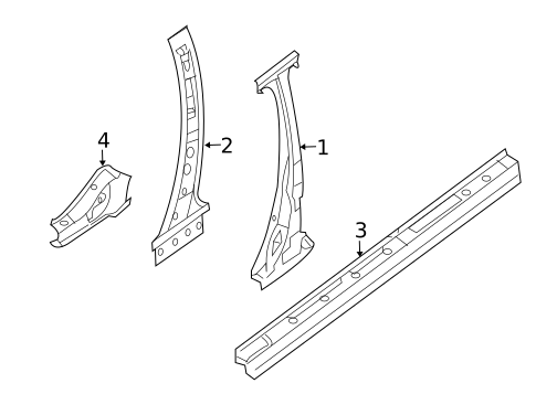 Center Pillar & Rocker for 2015 Nissan Altima #0