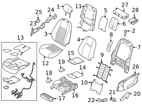 Passenger Seat Components for 2019 Land Rover Discovery Sport #0