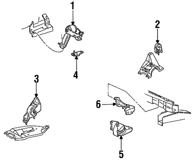 F23Z6068A - Engine: Rear Mount for Ford: Tempo | Mercury: Topaz Image