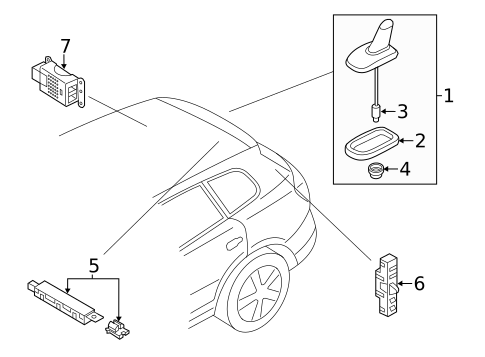 Antenna & Radio for 2015 Volkswagen Tiguan #0