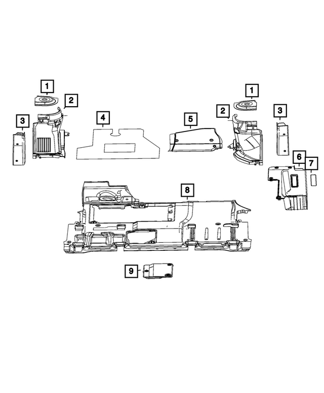 68134654AA - Interior Trim: Side Trim Panel, Left for Mopar Image