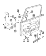 55176536AC - Doors and Related Parts: Front Door, Right for Mopar Image